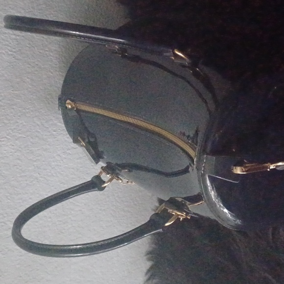 Clear Transparent Jelly Shoulder Bag/Crossbody. Color dark brown - Picture 4 of 7